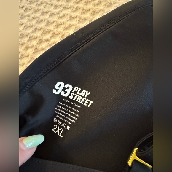 93 Play Street Serena Triangle Bikini Top Black Padded Push Up 2X Plus EUC - Picture 6 of 6